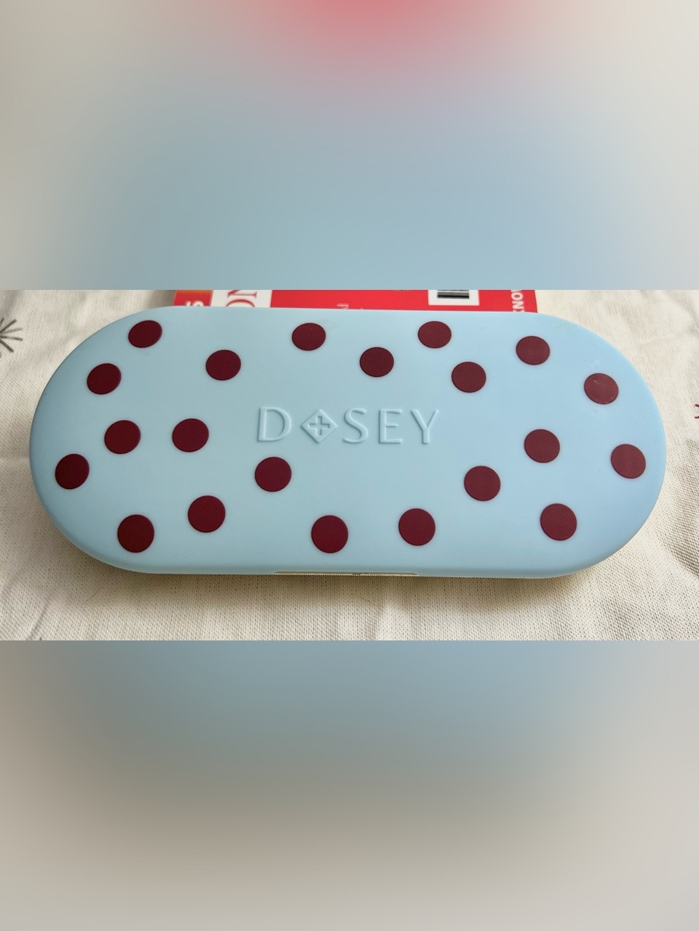 DOSEY x Anthropologie Polka Dot Hard Pill Case - Blue & Burgundy